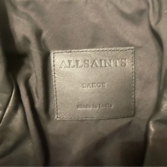 All saints leather jacket - Picture 2 of 7